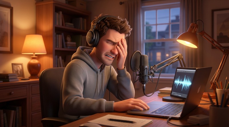 The moment of truth — recording a voice note and realising even alone in my office, I couldn't say "Zensui" without cringing